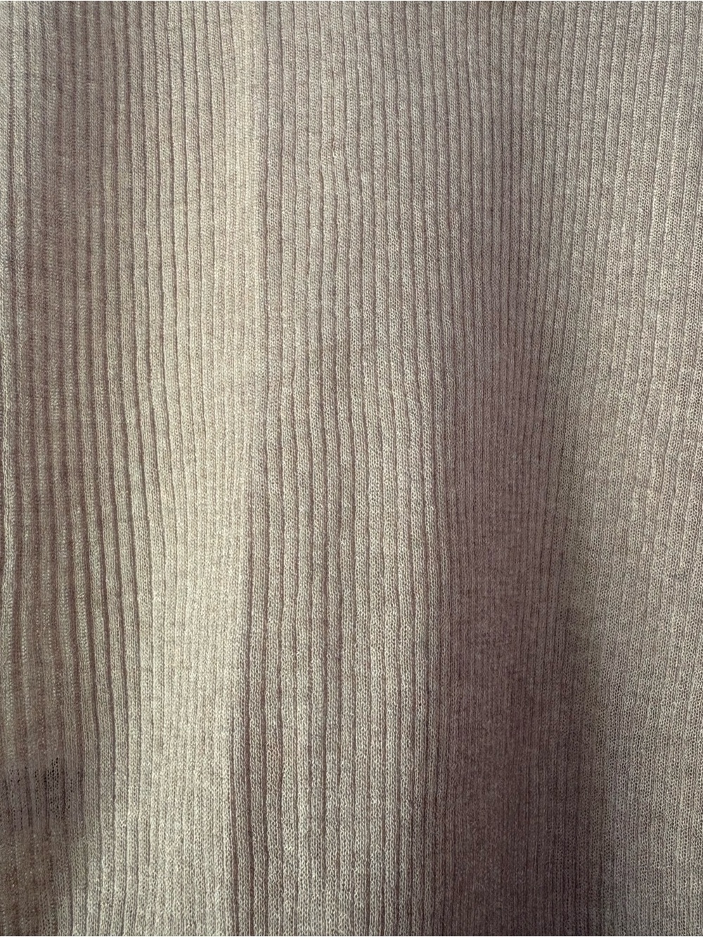 Camel Shimmer Ribbed Sleeveless Knit Top with under camisole - Picture 3 of 5